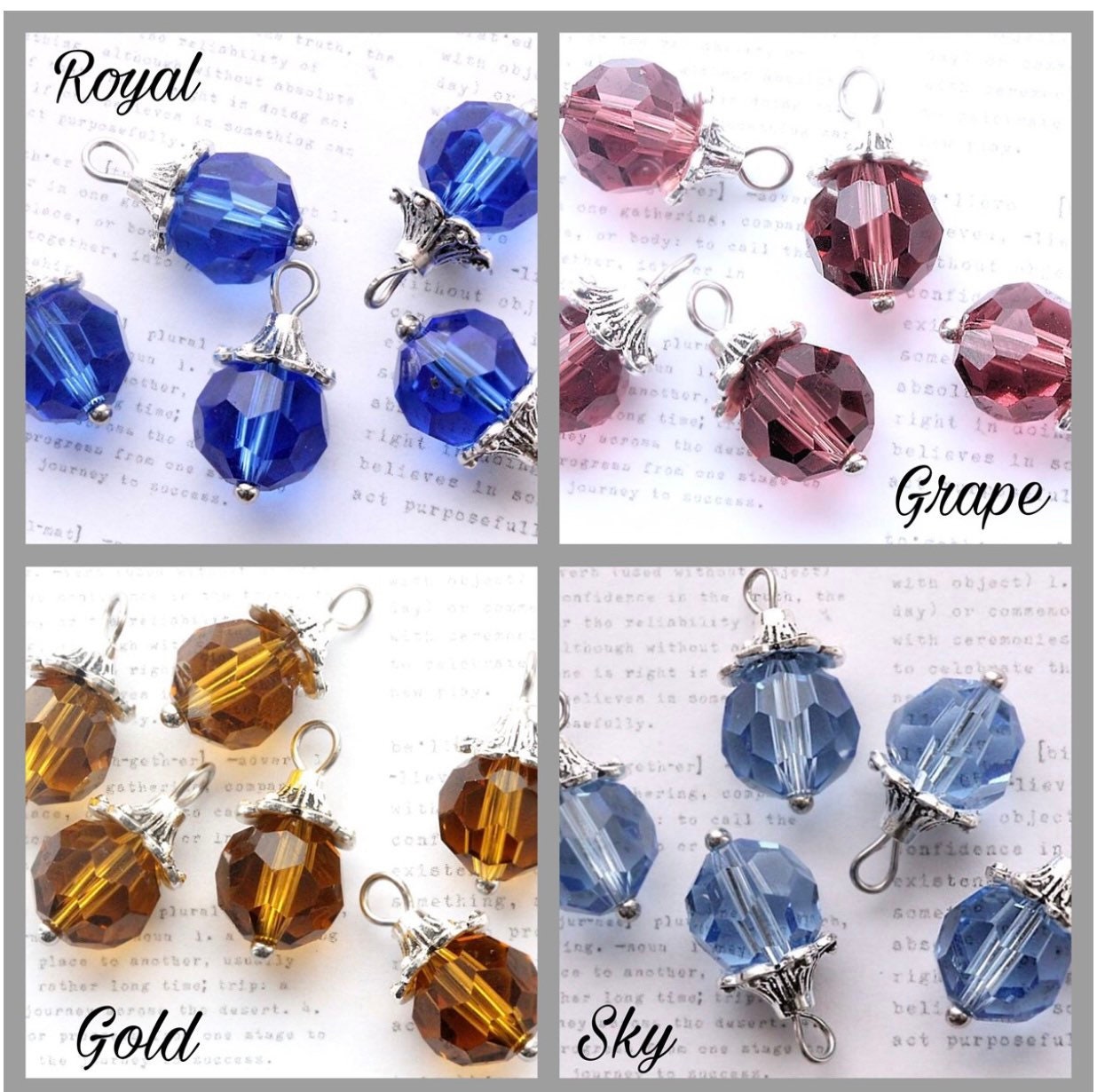 Custom Baseball/Softball Bangle Bracelet with Four Charm Selections