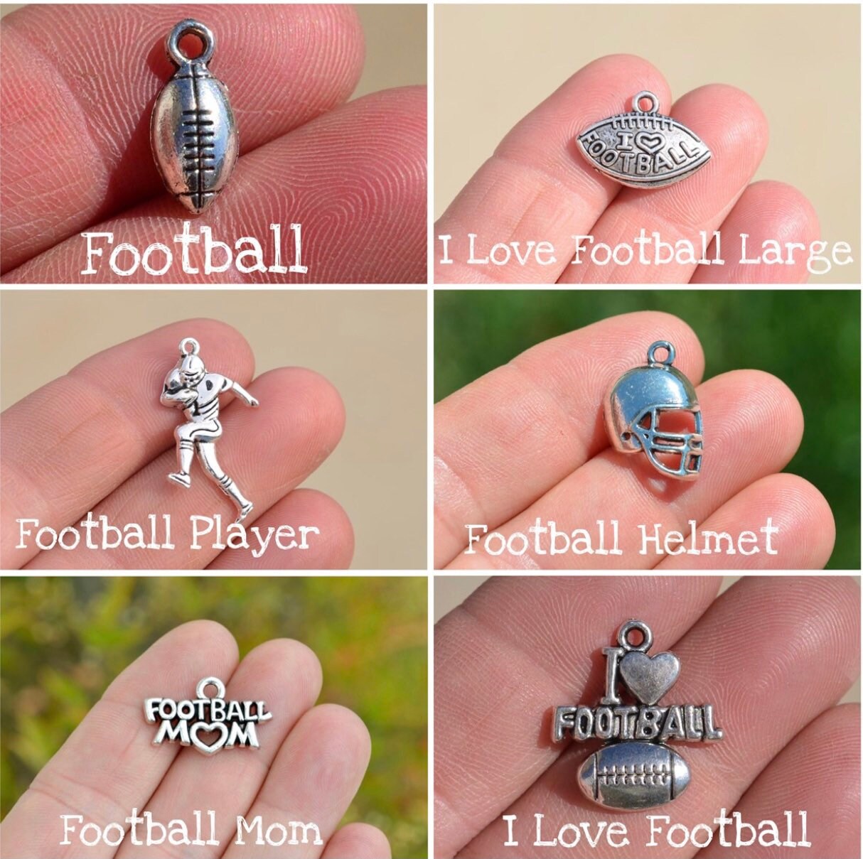 Custom Basketball/Football Bangle Bracelet with Personalized Charms