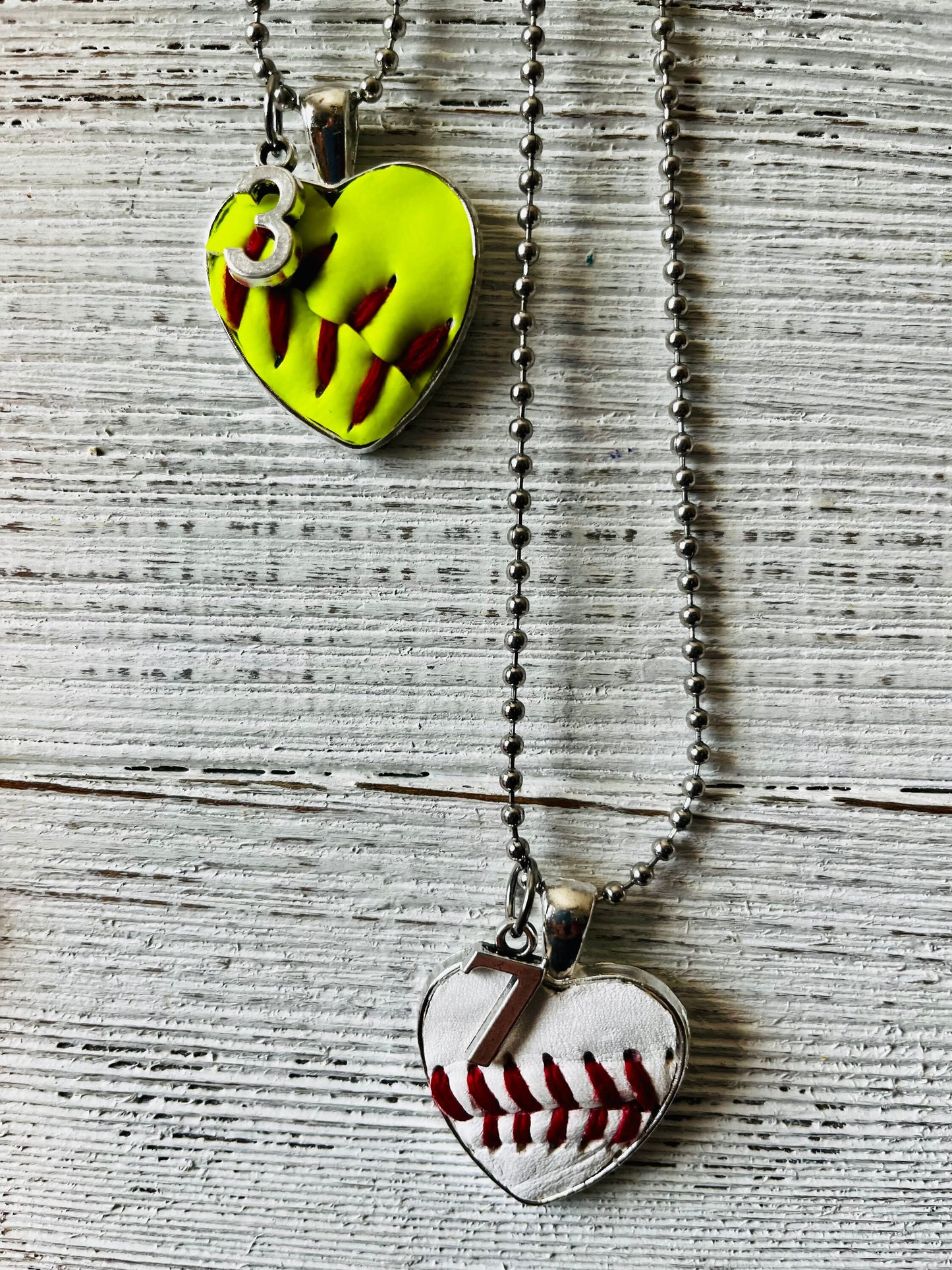 Authentic Baseball & Softball Pendant Necklace with Ball Chain – Personalized