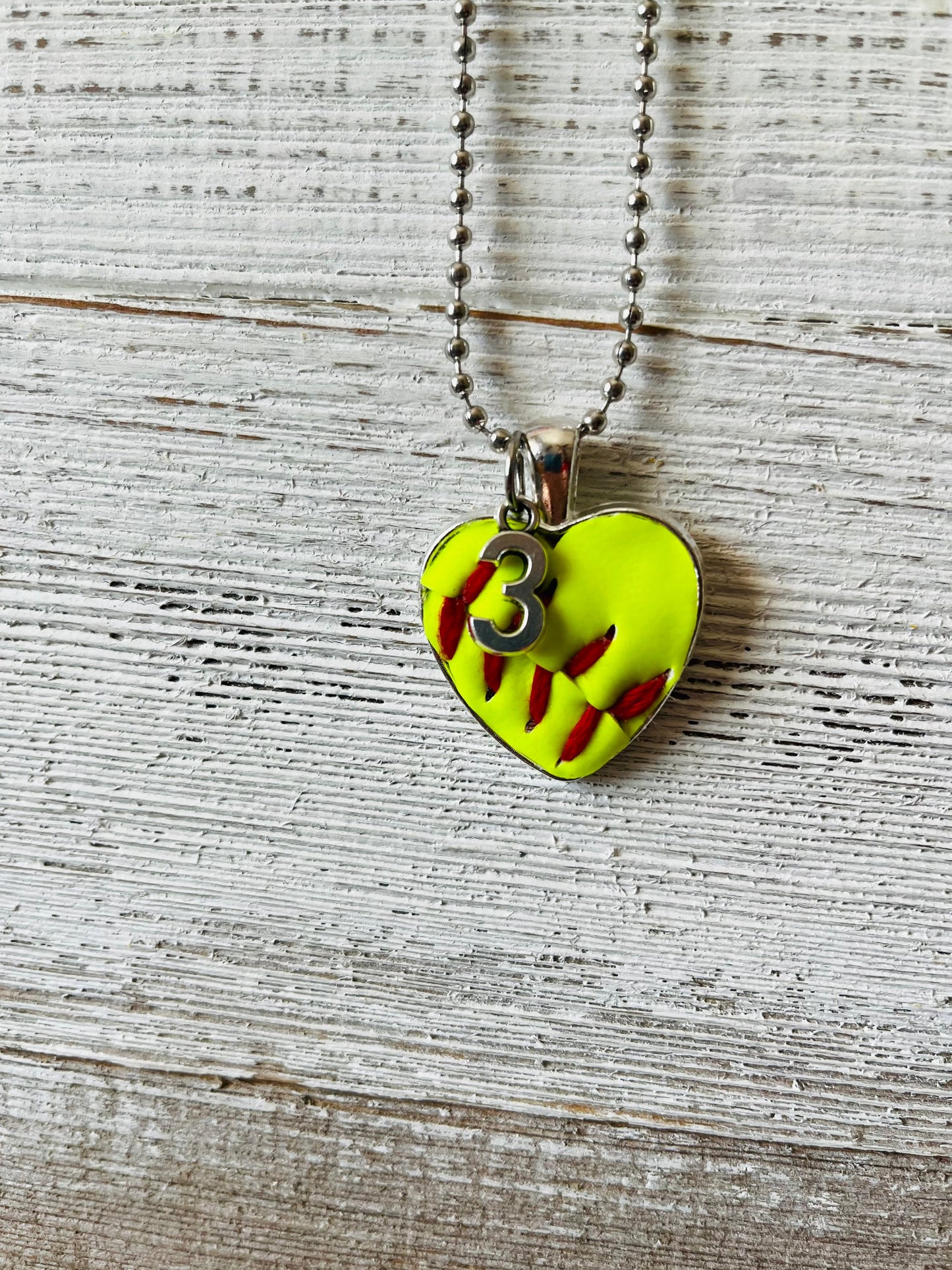 Authentic Baseball & Softball Pendant Necklace with Ball Chain – Personalized