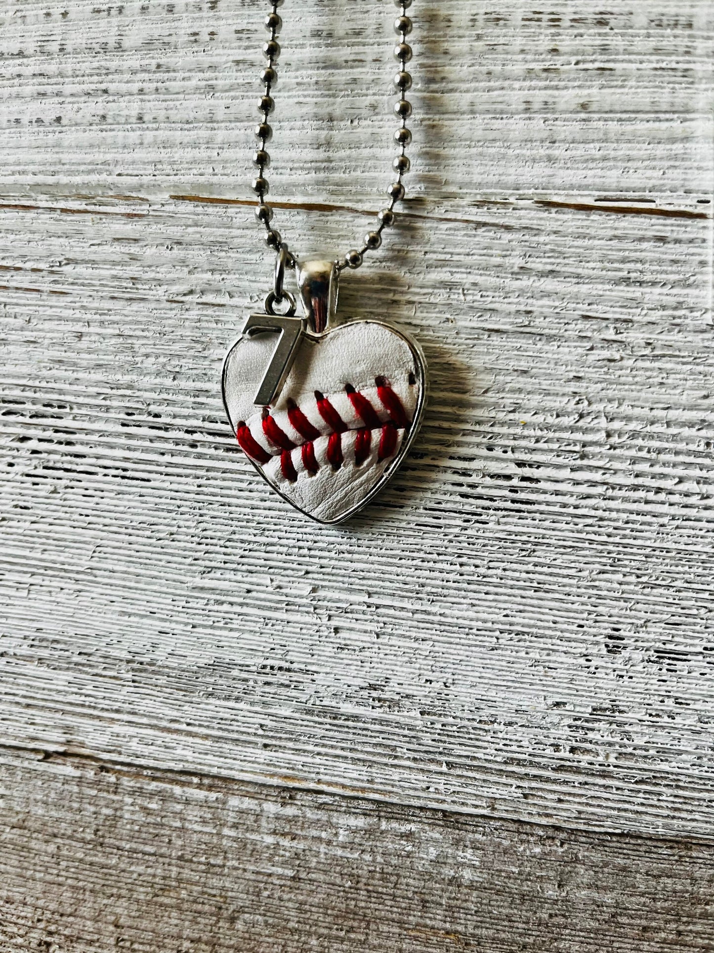 Authentic Baseball & Softball Pendant Necklace with Ball Chain – Personalized