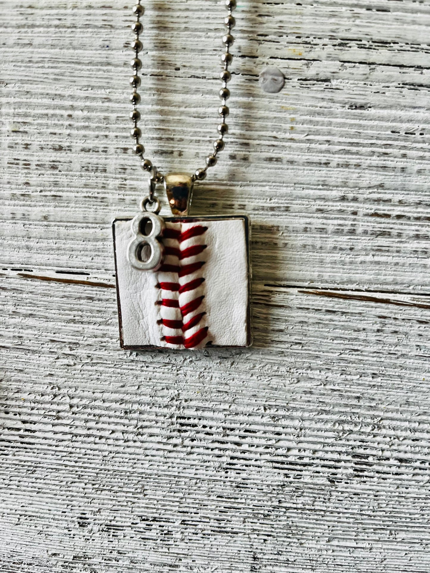 Authentic Baseball & Softball Pendant Necklace with Ball Chain – Personalized