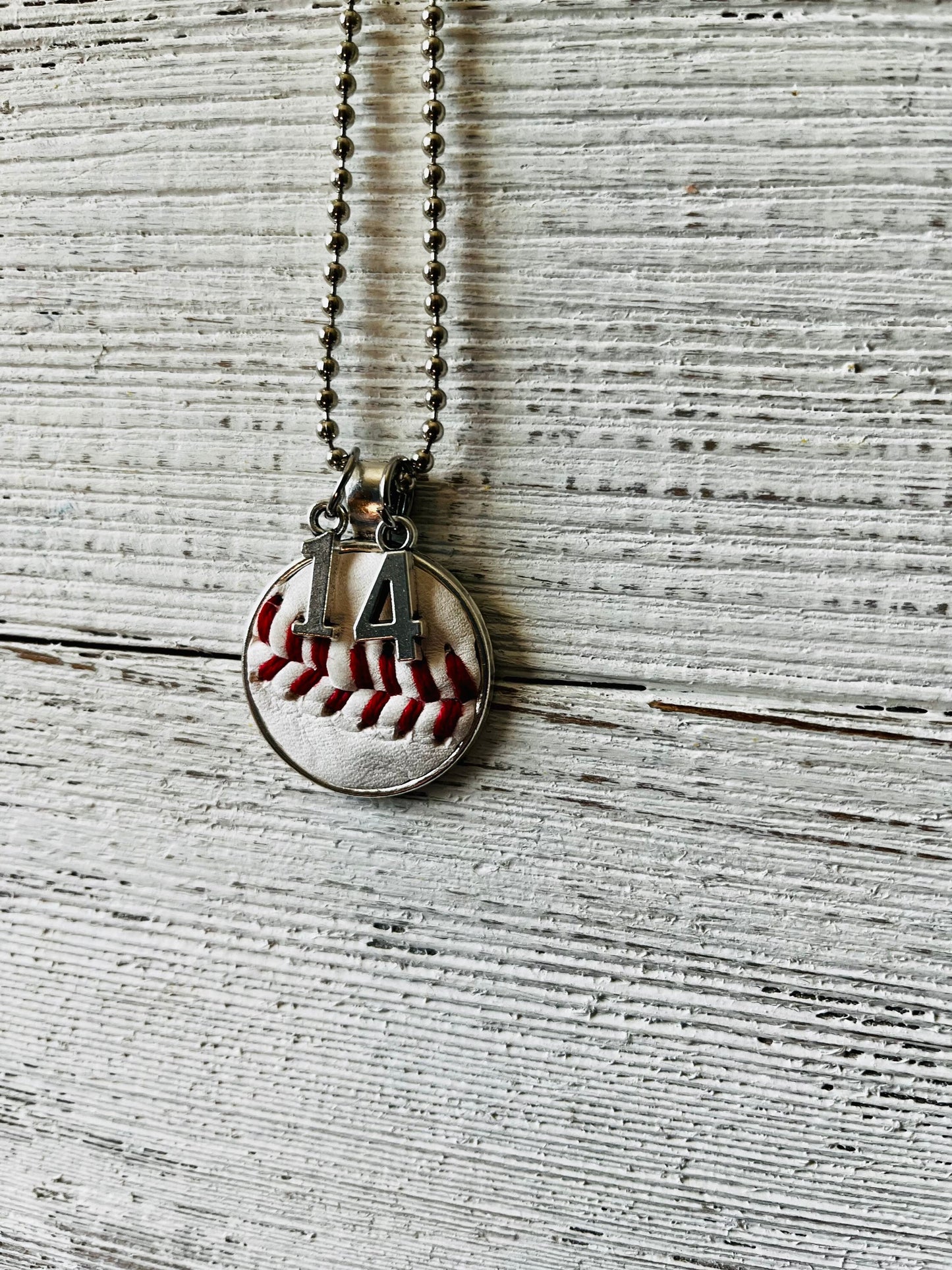 Authentic Baseball & Softball Pendant Necklace with Ball Chain – Personalized