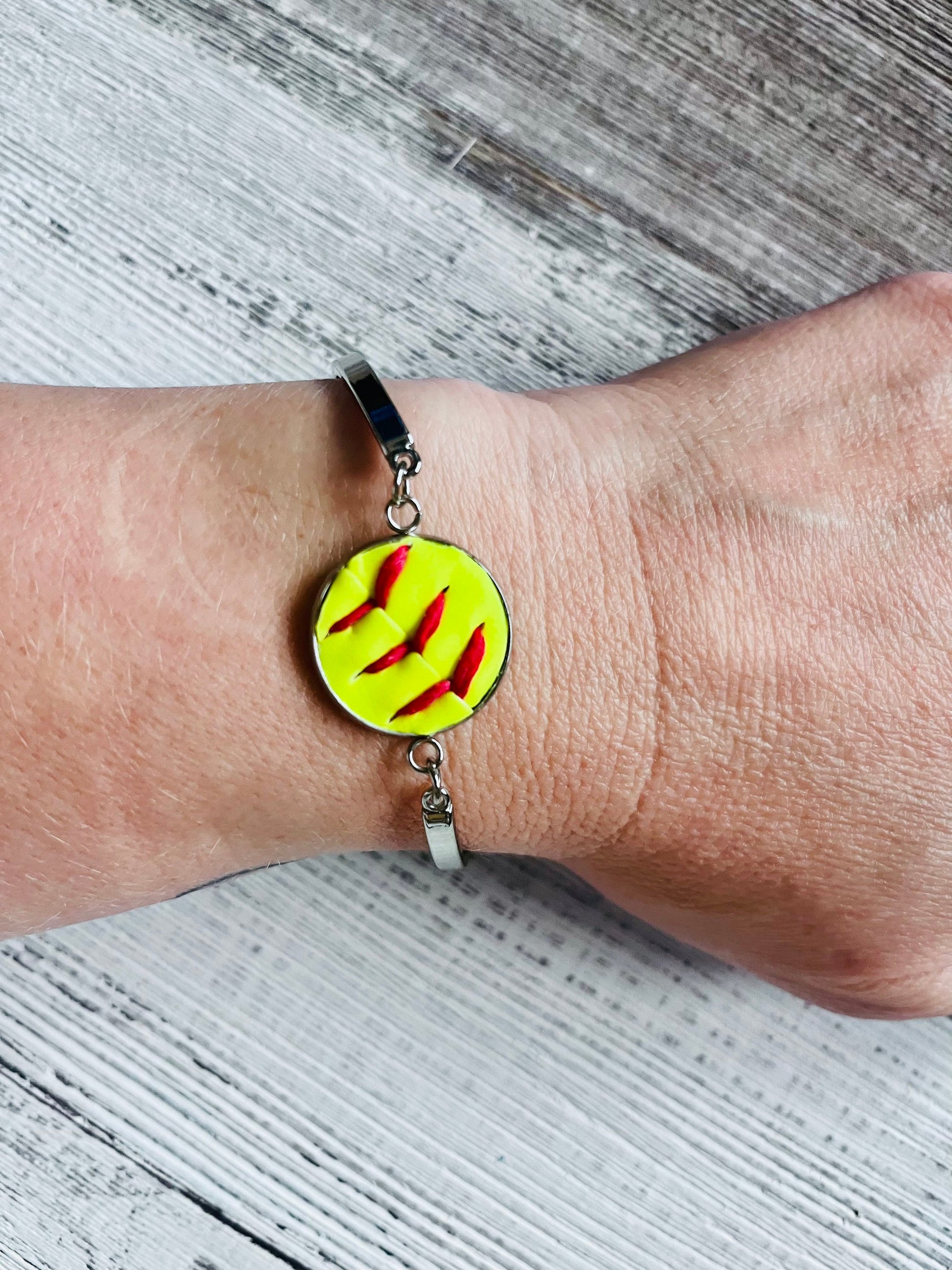 Genuine Softball Bracelet - Sports Fan Accessory